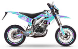 Kit déco Vent Derapage 2019-2020 MX Sky | autocollants moto | personnalisation 50cc | armysctv