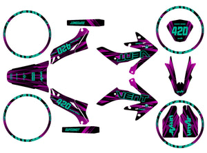 Kit déco Vent Derapage 2019-2020 Purple Rain | autocollants moto | personnalisation 50cc | armysctv