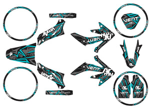 Graphics kit Vent Derapage 2019-2020 Army Redrum | motorcycle stickers | 50cc customization | armysctv