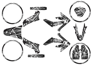 Graphics kit Vent Derapage 2019-2020 Army Redrum | motorcycle stickers | 50cc customization | armysctv