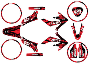 Kit déco Vent Derapage 2019-2020 Army Flamer | autocollants moto | personnalisation 50cc | armysctv