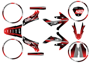 Kit déco Vent Derapage 2019-2020 Septième | autocollants moto | personnalisation 50cc | armysctv