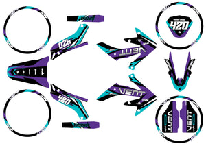 Kit déco Vent Derapage 2019-2020 Stream | autocollants moto | personnalisation 50cc | armysctv