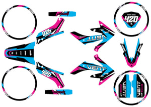 Kit déco Vent Derapage 2019-2020 Stream | autocollants moto | personnalisation 50cc | armysctv