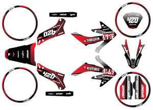 Kit déco Vent Derapage 2019-2020 Yoshi | autocollants moto | personnalisation 50cc | armysctv