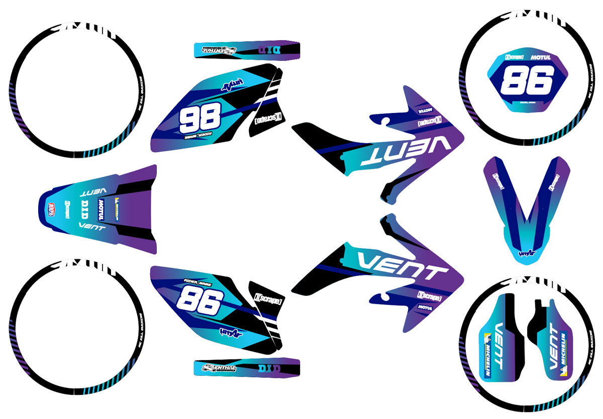 Kit déco 50cc Vent Derapage 2021-2022 Army Blast | autocollants moto | personnalisation 50cc | armysctv