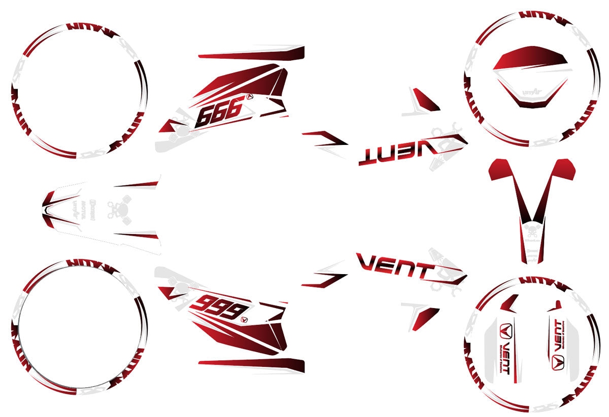 Kit déco 50cc Vent Derapage 2021-2022 Bold | autocollants moto | personnalisation 50cc | armysctv