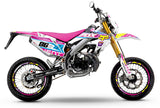 Kit déco 50cc Vent Derapage 2019-2022 Pink Fox | autocollants moto | personnalisation 50cc | armysctv