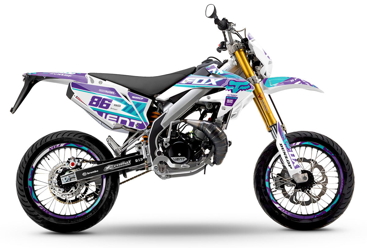 50cc Graphics kit Vent Derapage 2019-2022 Pink Fox | motorcycle stickers | 50cc customization | armysctv