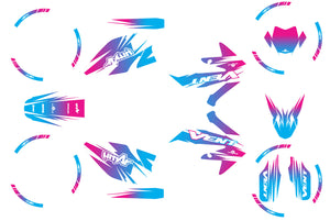 Kit déco 50cc Vent Derapage 2021-2022 X-Fast | autocollants moto | personnalisation 50cc | armysctv