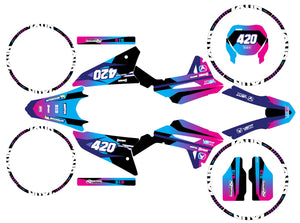 Kit déco Vent Baja 50cc 2023-2024 Blast | autocollants moto | personnalisation 50cc | armysctv