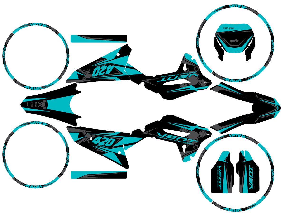 Graphics kit Vent Baja 50cc 2023-2024 Cold | motorcycle stickers | 50cc customization | armysctv