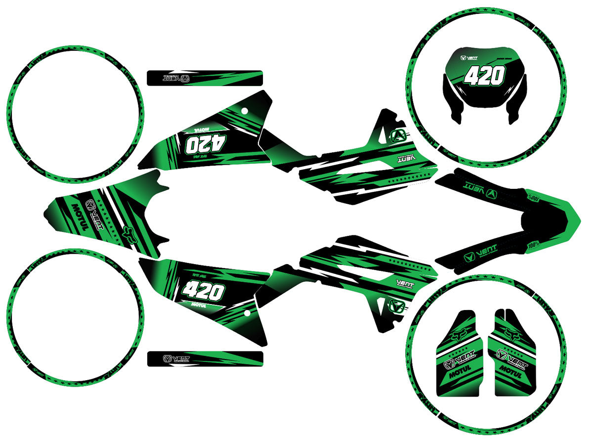Graphics kit Vent Baja 50cc 2023-2024 Dream | motorcycle stickers | 50cc customization | armysctv