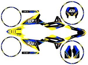 Kit déco Vent Baja 50cc 2023-2024 Finder | autocollants moto | personnalisation 50cc | armysctv