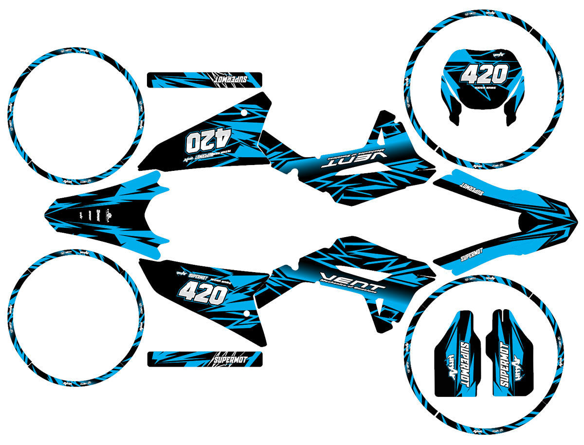 Graphics kit Vent Baja 50cc 2023-2024 Eighth | motorcycle stickers | 50cc customization | armysctv