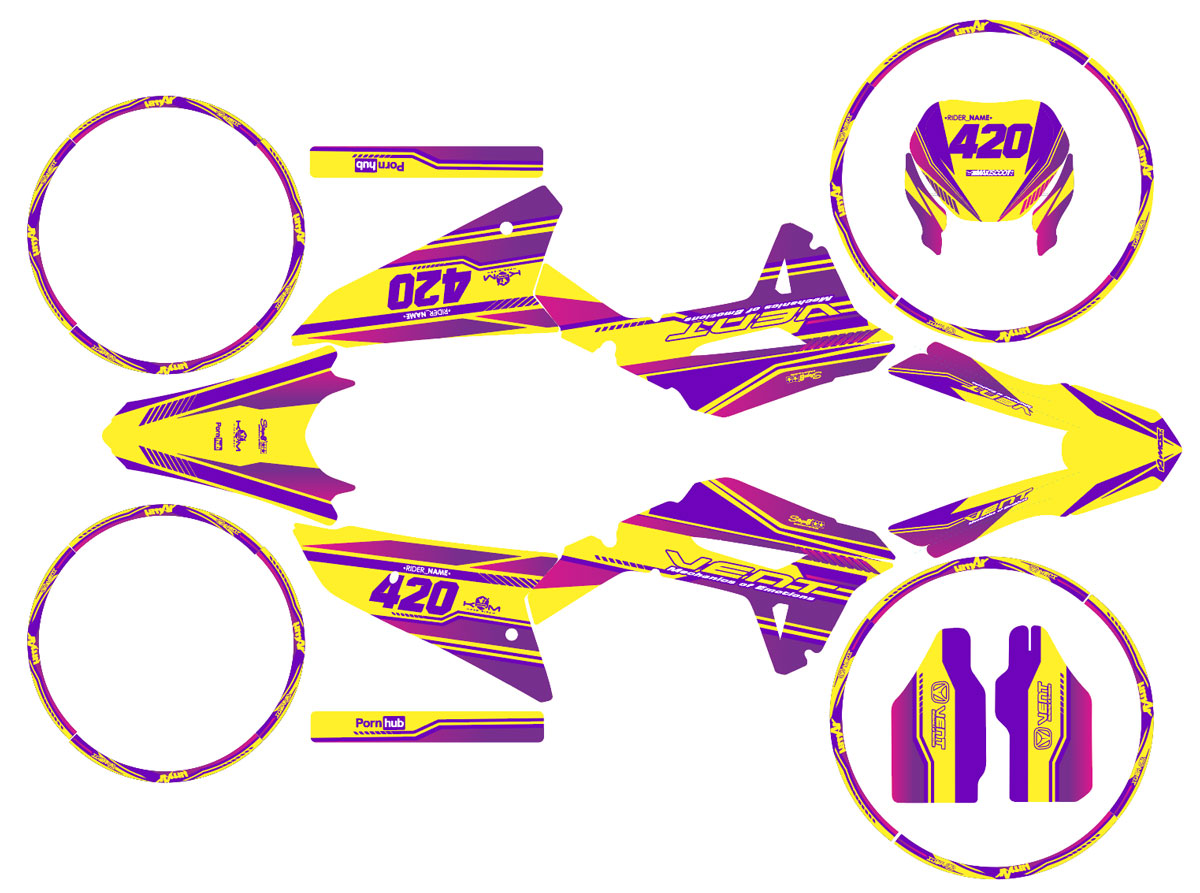 Graphics kit Vent Baja 50cc 2023-2024 Art | motorcycle stickers | 50cc customization | armysctv