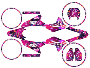 Graphics kit Vent Baja 50cc 2023-2024 Lightning | motorcycle stickers | 50cc customization | armysctv