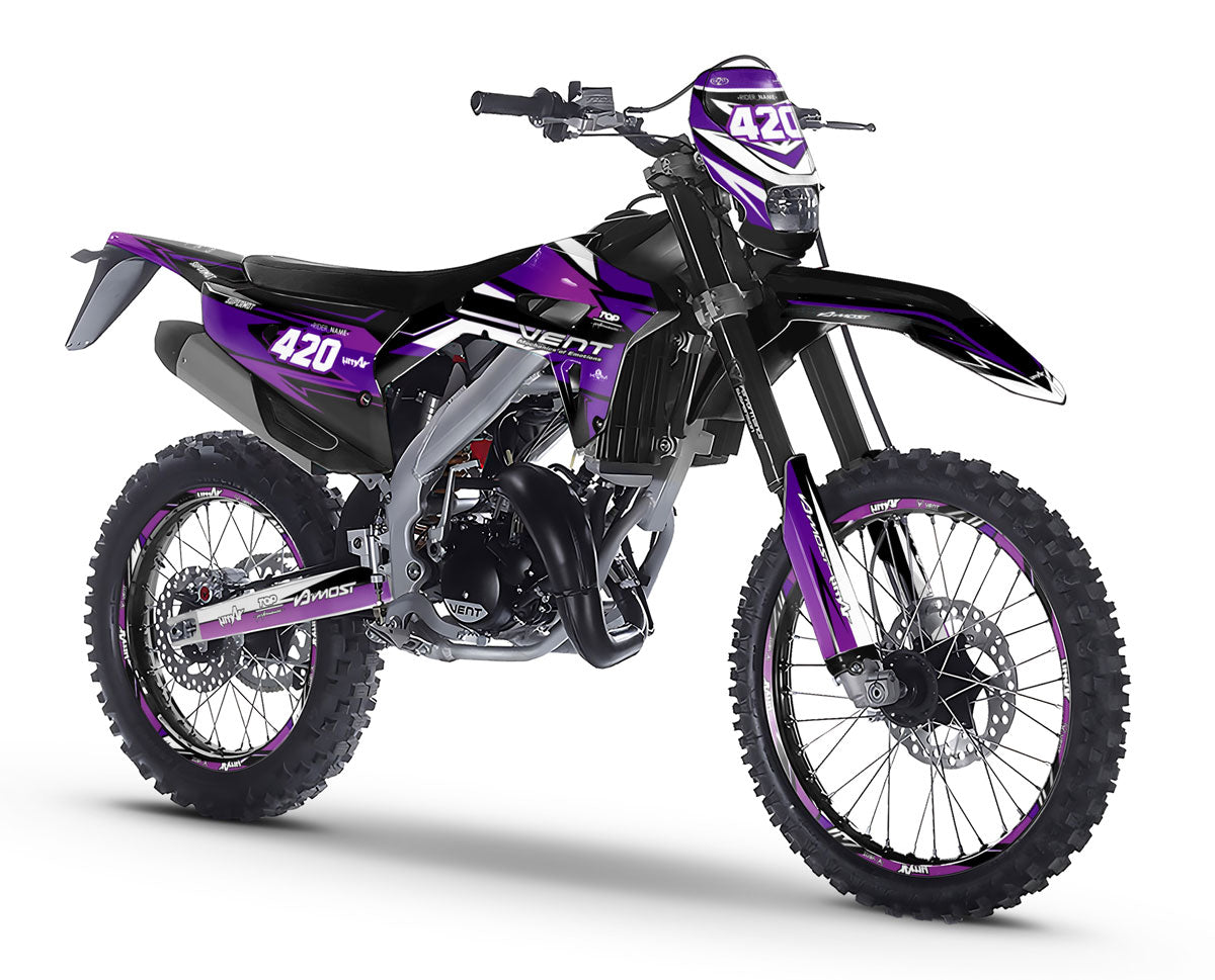 Graphics kit Vent Baja 50cc 2023-2024 Lilaks | motorcycle stickers | 50cc customization | armysctv