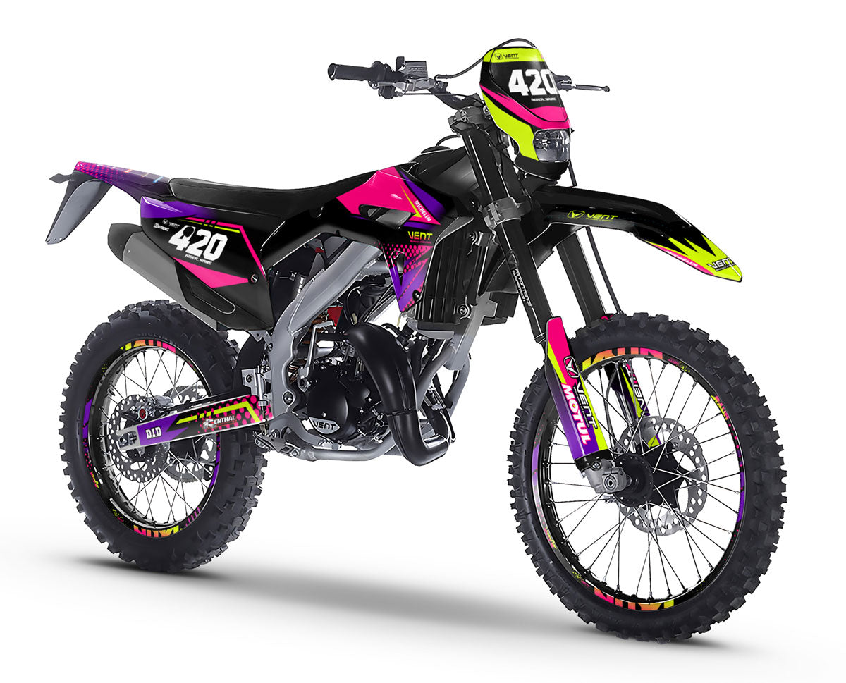 Graphics kit Vent Baja 50cc 2023-2024 Neon | motorcycle stickers | 50cc customization | armysctv