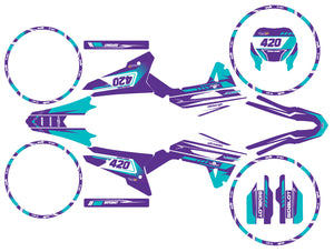 Kit déco Vent Baja 50cc 2023-2024 Ninesky | autocollants moto | personnalisation 50cc | armysctv