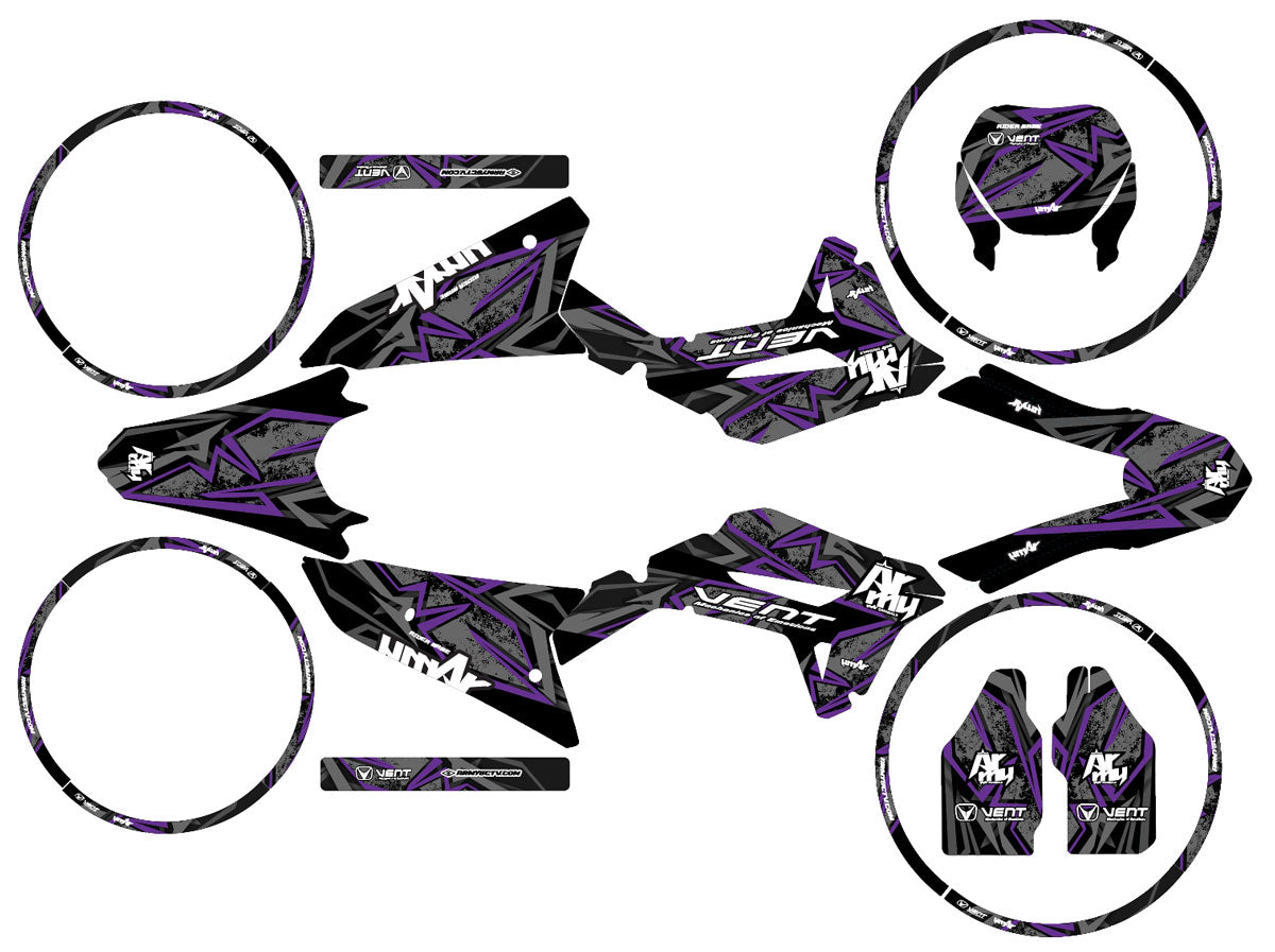 Graphics kit Vent Baja 50cc 2023-2024 Redrum | motorcycle stickers | 50cc customization | armysctv