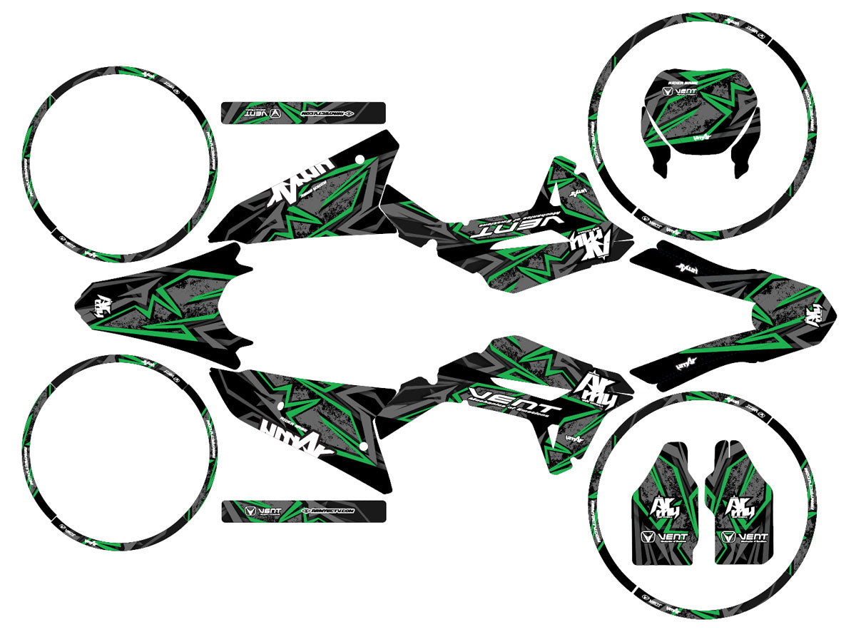 Graphics kit Vent Baja 50cc 2023-2024 Redrum | motorcycle stickers | 50cc customization | armysctv