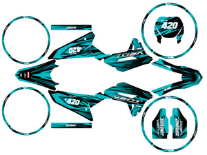 Kit déco Vent Baja 50cc 2023-2024 Scrambler | autocollants moto | personnalisation 50cc | armysctv