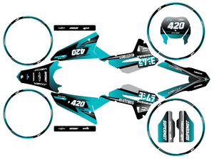 Kit déco Vent Baja 50cc 2023-2024 Yoshi | autocollants moto | personnalisation 50cc | armysctv