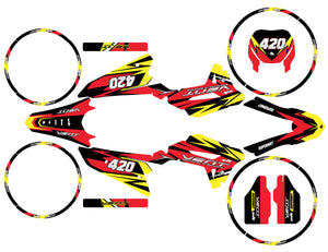 Kit déco Vent Baja 50cc 2023-2024 Stream | autocollants moto | personnalisation 50cc | armysctv