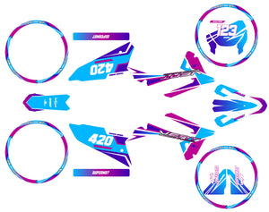 Kit déco 50cc Vent Derapage 50cc 2023-2024 Artisse | autocollants moto | personnalisation 50cc | armysctv