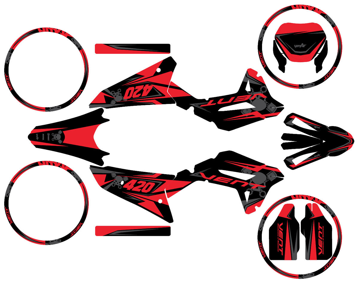 50cc Graphics kit Vent Derapage 50cc 2023-2024 Cold | motorcycle stickers | 50cc customization | armysctv