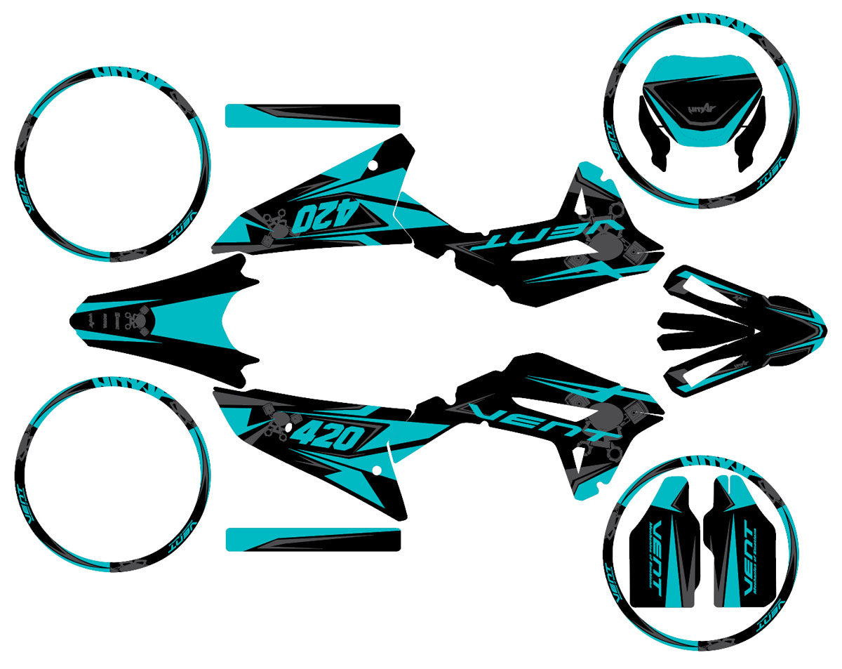 50cc Graphics kit Vent Derapage 50cc 2023-2024 Cold | motorcycle stickers | 50cc customization | armysctv