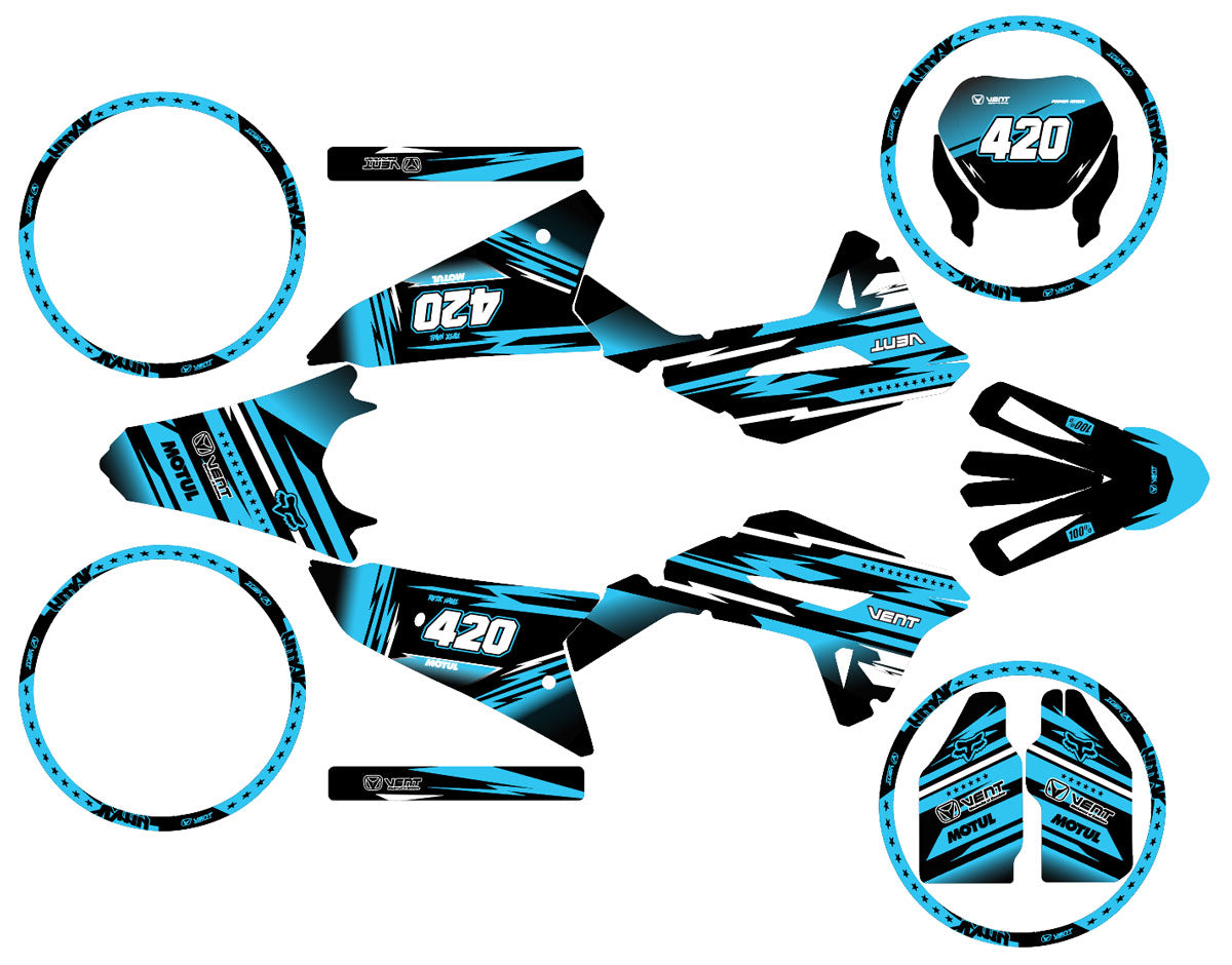 50cc Graphics kit Vent Derapage 50cc 2023-2024 Dream | motorcycle stickers | 50cc customization | armysctv