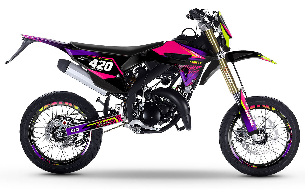 50cc Graphics kit Vent Derapage 50cc 2023-2024 Fiesta | motorcycle stickers | 50cc customization | armysctv