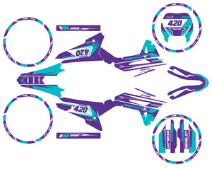 Kit déco 50cc Vent Derapage 50cc 2023-2024 Ninesky | autocollants moto | personnalisation 50cc | armysctv