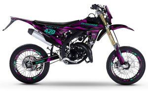 Kit déco 50cc Vent Derapage 50cc 2023-2024 Purple Rain | autocollants moto | personnalisation 50cc | armysctv