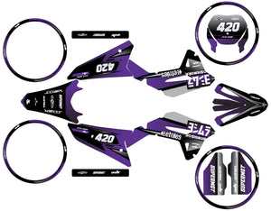 Kit déco 50cc Vent Derapage 50cc 2023-2024 Yoshi | autocollants moto | personnalisation 50cc | armysctv