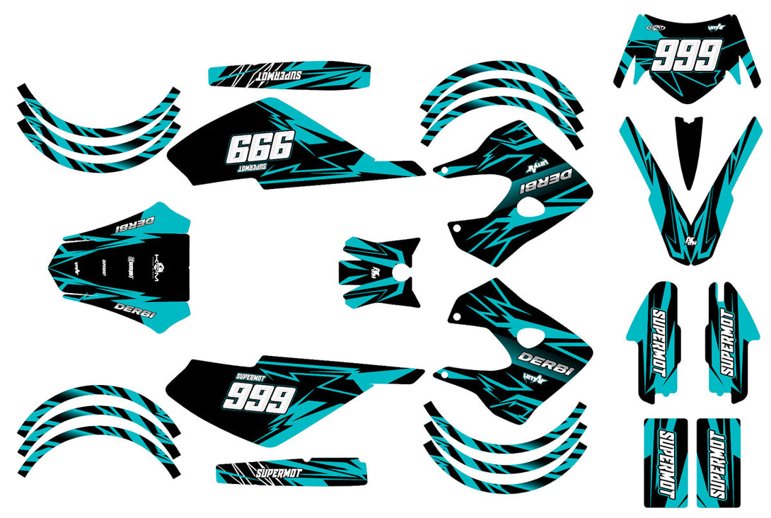 Kit déco 50cc Derbi Senda X-race/X-treme 2003-2009 Huitième