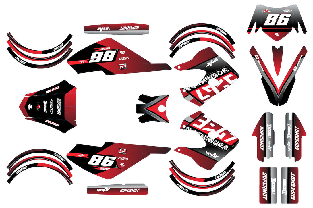 Kit déco 50cc Derbi Senda X-race/X-treme 2003-2009 Yoshi