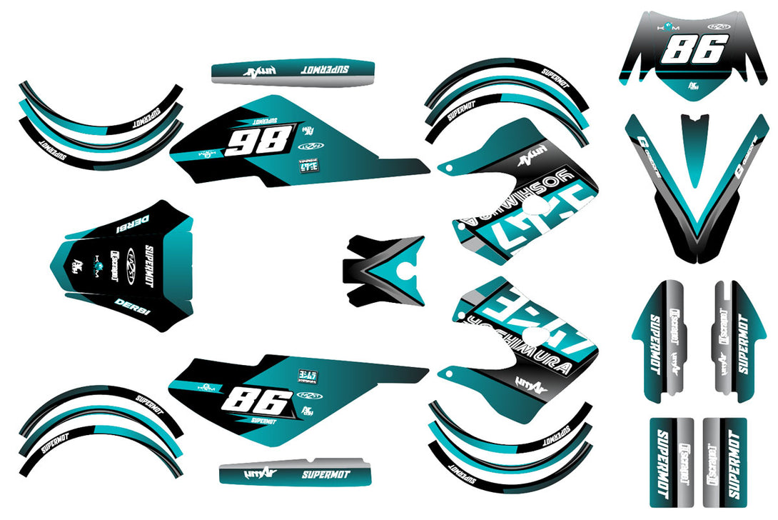 Kit déco 50cc Derbi Senda X-race/X-treme 2003-2009 Yoshi