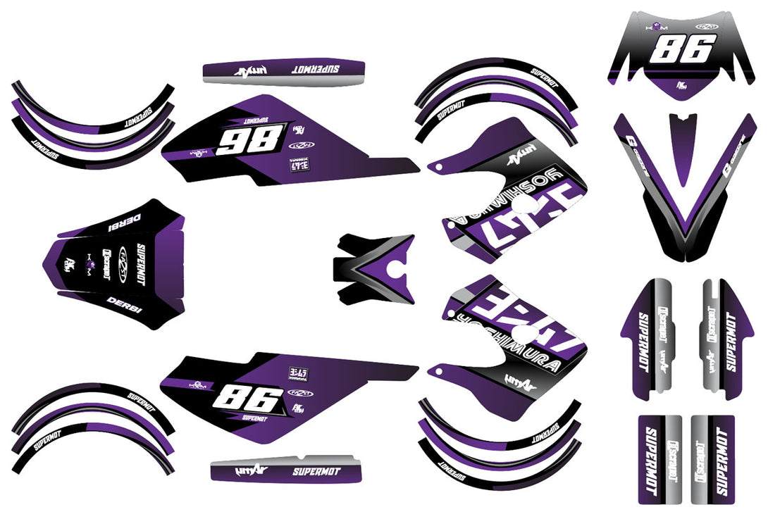 Kit déco 50cc Derbi Senda X-race/X-treme 2003-2009 Yoshi