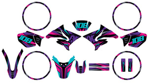 Yamaha DT-R 50cc 2004-2012 Graphics kit Electrify | motorcycle stickers | 50cc customization | armysctv