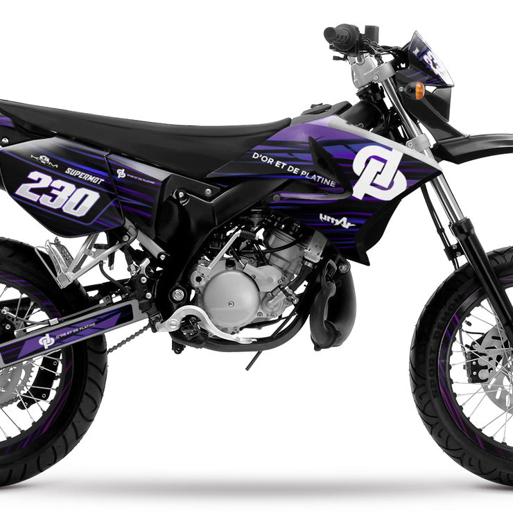 Kit déco 50cc Yamaha DT 2004-2012 D'or et de platine