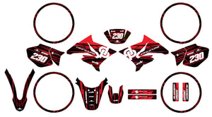 Kit déco 50cc Yamaha DT 2004-2012 D'or et de platine | autocollants moto | personnalisation 50cc | armysctv