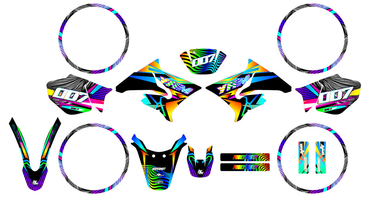 Dekor kit 50cc Yamaha DT 2004-2012 Fourtwenty | Motorradaufkleber | Personalisierung 50cc | armysctv