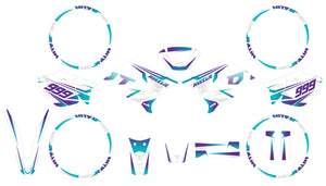 Kit déco 50cc Yamaha DT 2004-2012 Cold style | autocollants moto | personnalisation 50cc | armysctv