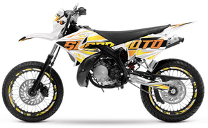 Kit déco 50cc pour Yamaha DT 2004-2012 Courtesy | autocollants moto | personnalisation 50cc | armysctv