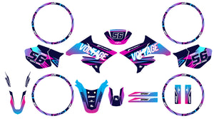 Kit déco 50cc Yamaha DT 2004-2012 Crazy Style | autocollants moto | personnalisation 50cc | armysctv