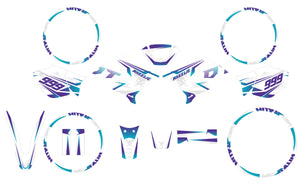 Yamaha DT-R 50cc 2004-2012 Graphics kit Cold Style | motorcycle stickers | 50cc customization | armysctv