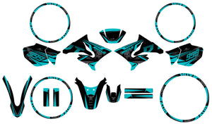 Yamaha DT-R 50cc 2004-2012 Dark Cold Graphics kit | motorcycle stickers | 50cc customization | armysctv